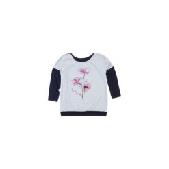 Bluzka damska casual luźna we wzory, Z KWIATKIEM. Szare bluzki asymetryczne TXM, casualowe. Za 34,99 zł.