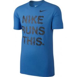 Nike Koszulka męska Run High Is Real M niebieska r. L (778345-406). Niebieskie t-shirty męskie Nike, m. Za 119,00 zł.