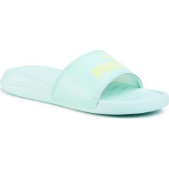 Klapki PUMA - Popcat 20 Jr 372017 07 Mist Green/Sunny Lime. Zielone klapki damskie Puma, bez wzorów, ze skóry ekologicznej, bez obcasa. Za 79,99 zł.