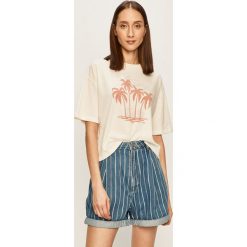 Pepe Jeans - T-shirt Lillie. Czarne bluzki damskie Pepe Jeans, s, z nadrukiem, z bawełny, z okrągłym kołnierzem. Za 159,90 zł.