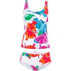 Tankini (2 części) bonprix biały z nadrukiem. Białe stroje kąpielowe damskie bonprix, z nadrukiem. Za 119,99 zł.