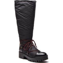 Buty zimowe damskie: Kozaki EMPORIO ARMANI - X3O160 XL478 K001 Black/Black
