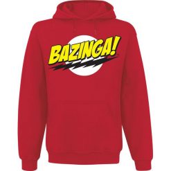 Bluzy męskie: The Big Bang Theory Bazinga Bluza z kapturem czerwony