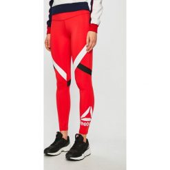 Reebok - Legginsy. Czerwone spodnie damskie Reebok, m, z elastanu. Za 169,90 zł.