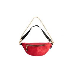 Czerwona nerka zamsz. Czerwone nerki damskie Sacky.bag, w paski, z tkaniny, duże, bez dodatków. Za 123,50 zł.