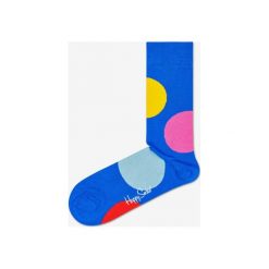 Happy Socks Jumbo Dot Skarpetki Niebieski. Niebieskie skarpetki męskie Happy Socks, bez wzorów, z elastanu. Za 47,95 zł.