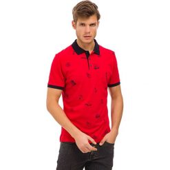 Koszulka polo w kolorze czerwono-granatowym. Czerwone koszulki męskie GALVANNI, m, bez wzorów, polo, bez rękawów. W wyprzedaży za 99,95 zł.