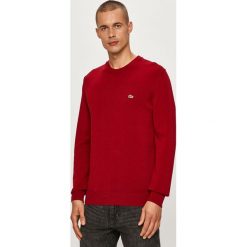 Lacoste - Sweter. Brązowe swetry męskie Lacoste, s, bez wzorów, z bawełny, z okrągłym kołnierzem, bez kaptura. Za 429,90 zł.