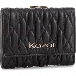 Duży Portfel Damski KAZAR - 34483-01-00 Black. Czarne portfele damskie Kazar, ze skóry. Za 299,00 zł.