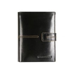 Portfele męskie: Skórzany portfel w kolorze czarnym – (S)10 x (W)13 cm
