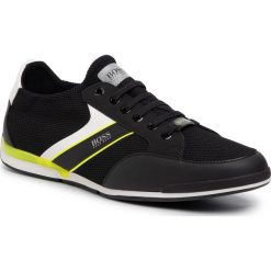 Sneakersy BOSS - Saturn 50428244 10226291 01 Black 001. Czarne sneakersy męskie Boss, na co dzień, bez wzorów, ze skóry ekologicznej, klasyczne, bez zapięcia. W wyprzedaży za 599,00 zł.