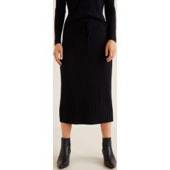 Mango - Spódnica Colombo. Czarne spódniczki dzianinowe marki Mango, s, maxi. Za 119,90 zł.