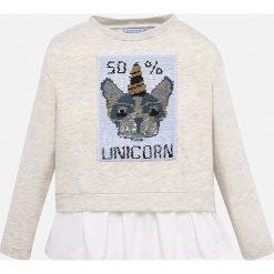 Mayoral - Bluza dziecięca 128-167 cm. Czarne bluzy dziewczęce Mayoral, z aplikacjami, z bawełny, bez rękawów, bez kaptura. Za 125,90 zł.