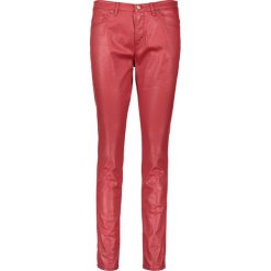 Spodnie "Antonia" - Skinny fit - w kolorze ciemnoczerwonym. Spodnie damskie z wysokim stanem Rosner, w paski, ze skóry. W wyprzedaży za 173,95 zł.