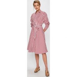 Polo Ralph Lauren - Sukienka. Czerwone sukienki damskie Polo Ralph Lauren, na co dzień, bez wzorów, z bawełny, casualowe, polo, bez rękawów, mini, rozkloszowane. Za 859,90 zł.