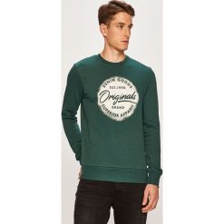 Jack & Jones - Bluza. Szare bluzy męskie Jack & Jones, xl, z nadrukiem, z bawełny, z okrągłym kołnierzem, bez rękawów, bez kaptura. W wyprzedaży za 89,90 zł.