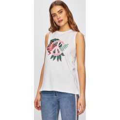Femi Stories - Top Avra. Białe bluzki damskie marki Femi Stories, s, z nadrukiem, z bawełny, casualowe, z okrągłym kołnierzem, bez rękawów. Za 139,90 zł.