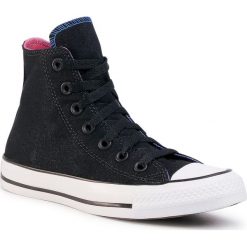 Trampki CONVERSE - Ctas Hi 567738C Black/Multi/Black. Czarne półbuty damskie Converse, bez wzorów, z gumy, bez zapięcia. W wyprzedaży za 239,00 zł.