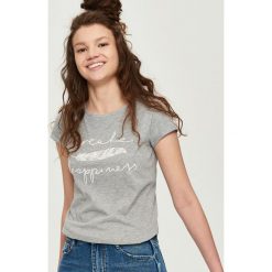 T-shirt z nadrukiem - Jasny szar. Szare t-shirty damskie Sinsay, l, z nadrukiem. Za 9,99 zł.