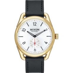 Zegarki damskie: Zegarek damski Gold Black White Nixon C39 Leather A4592226