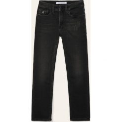 Calvin Klein Jeans - Jeansy dziecięce Wash Black 116-176 cm. Czarne jeansy dziewczęce Calvin Klein Jeans, bez wzorów, z elastanu. Za 299,90 zł.