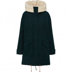 Sessun Parka zimowa 'WOOD GIRL' zielony. Zielone kurtki dziewczęce zimowe marki Sessun, w jednolite wzory, z bawełny, długie. Za 1092,00 zł.