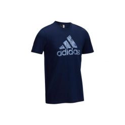 Koszulka krótki rękaw Gym & Pilates męska. Niebieskie bez kategorii marki Adidas, m, z bawełny, z krótkim rękawem, krótkie. W wyprzedaży za 39,99 zł.