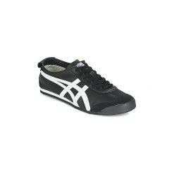 Buty Onitsuka Tiger MEXICO 66 LEATHER. Czarne trampki i tenisówki damskie marki Onitsuka Tiger, bez wzorów, bez zapięcia. Za 399,00 zł.