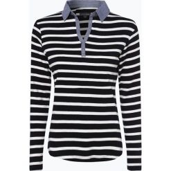 Franco Callegari - Damska koszulka z długim rękawem, niebieski. Niebieskie t-shirty damskie Franco Callegari, w paski, z klasycznym kołnierzykiem. Za 99,95 zł.