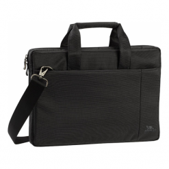 Riva Case Central 13" czarna. Czarne torby na laptopa marki RivaCase, w paski, z materiału. Za 119,00 zł.