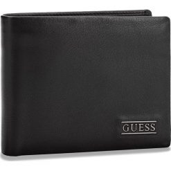 Duży Portfel Męski GUESS - SM2509 LEA20 BLA. Czarne portfele męskie Guess, z aplikacjami, ze skóry. Za 259,00 zł.