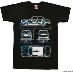 Koszulka BMW E21 BLACK tshirt. Czarne koszulki męskie Pakamera, m, bez wzorów, bez kołnierzyka. Za 77,00 zł.