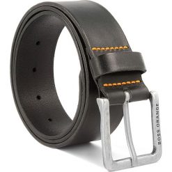 Pasek Męski BOSS - Jeek 50292879 90 Black 001. Czarne paski męskie Boss, w paski, ze skóry. W wyprzedaży za 109,00 zł.