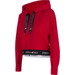 Bluza damska BLD001 - czerwony. Czerwone bluzy damskie 4f, m, bez wzorów, z dzianiny, z krótkim rękawem, krótkie, z kapturem. W wyprzedaży za 129,99 zł.