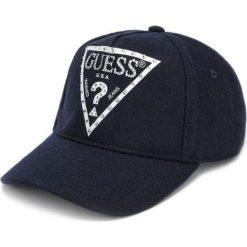 Guess Czapka z daszkiem Niebieski. Niebieskie czapki damskie Guess, z aplikacjami, z wełny. Za 171,95 zł.
