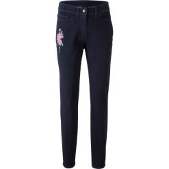 Boyfriendy damskie: Dżinsy ze stretchem i haftem bonprix ciemny denim