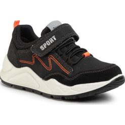 Sneakersy SERGIO BARDI YOUNG - SBY-02-03-000032 601. Czarne trampki chłopięce Sergio Bardi Young, bez wzorów, ze skóry, na rzepy. Za 189,00 zł.