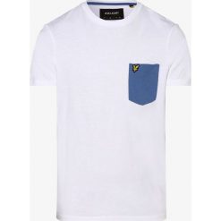 Lyle & Scott - T-shirt męski, biały. Białe t-shirty męskie Lyle & Scott, xl, z aplikacjami, z kontrastowym kołnierzykiem. Za 149,95 zł.