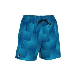 Spodenki surfing krótkie BBS 100 Square. Niebieskie koszulki męskie OLAIAN, m, bez wzorów, z poliesteru, sportowe, na fitness i siłownię. Za 29,99 zł.