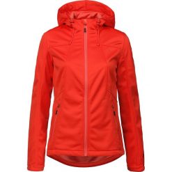 Kurtka softshellowa w kolorze koralowym. Czerwone kurtki damskie OCK. W wyprzedaży za 139,95 zł.