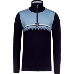 Sweter DALE OF NORWAY LAHTI. Niebieskie swetry męskie Dale of Norway, w paski, z wełny, eleganckie, bez kołnierzyka, bez kaptura. Za 880,00 zł.