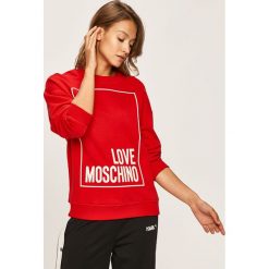 Love Moschino - Bluza. Czarne bluzy damskie Love Moschino, m, z aplikacjami, z elastanu, bez rękawów, bez kaptura. W wyprzedaży za 579,90 zł.