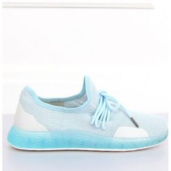 Buty sportowe niebieskie B-6851 Blue. Niebieskie buty sportowe damskie ButyModne, bez wzorów, z tkaniny, sportowe, na fitness i siłownię. W wyprzedaży za 69,00 zł.