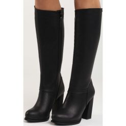 Buty zimowe damskie: Czarne Kozaki Dorm