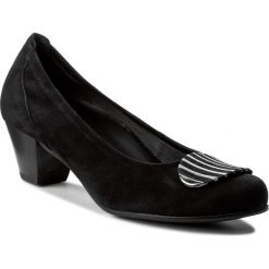 Półbuty GABOR - 66.152.47 Schwarz. Czarne creepersy damskie Gabor, z materiału, eleganckie, na obcasie. W wyprzedaży za 279,00 zł.