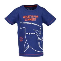 Blue Seven Koszulka Chłopięca 110 Niebieski. Niebieskie t-shirty chłopięce Blue Seven, z nadrukiem, bez rękawów. W wyprzedaży za 35,00 zł.