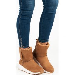 CAMELOWE ŚNIEGOWCE. Szare buty zimowe damskie Merg. Za 76,90 zł.