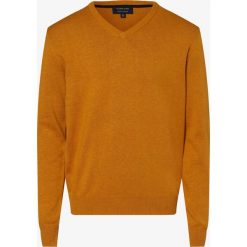 Andrew James - Sweter męski, złoty. Żółte swetry męskie Andrew James, xxl, bez wzorów, z bawełny, bez kołnierzyka, bez kaptura. Za 129,95 zł.