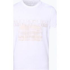 Napapijri - T-shirt męski, biały. Białe t-shirty męskie Napapijri, m, z nadrukiem, z bawełny, bez kołnierzyka. Za 179,95 zł.