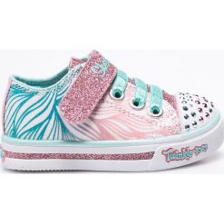Skechers - Tenisówki dziecięce. Szare trampki dziewczęce Skechers, bez wzorów, z materiału, bez zapięcia. W wyprzedaży za 129,90 zł.